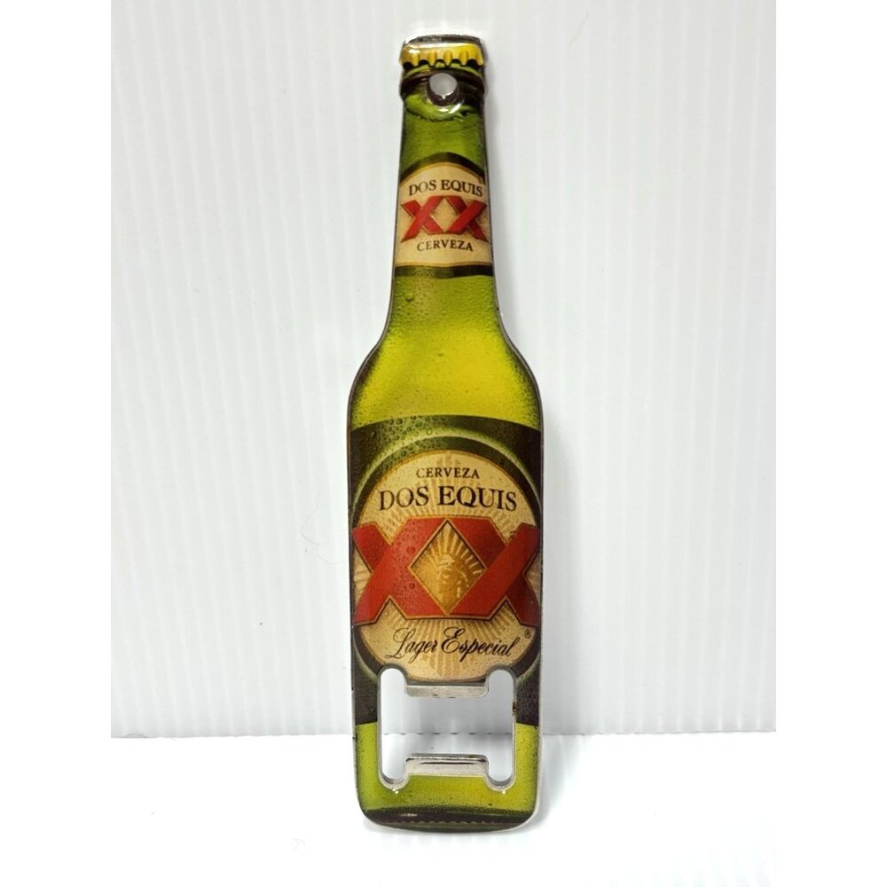Dos Equis Lager Especial Beer Bottle Opener Shaped Bar Tool Mexico Promo GUC